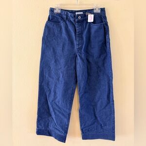 Kowtow dark denim jeans wide leg organic cotton size medium